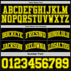 Custom Reversible Black Light Yellow Double Side Sublimation Basketball Suit Jersey