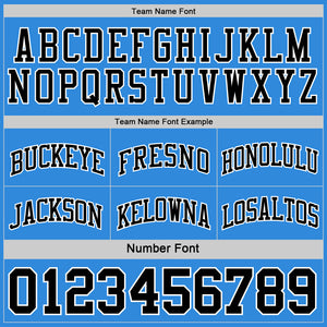 Custom Reversible Black Powder Blue-White Double Side Sublimation Basketball Suit Jersey