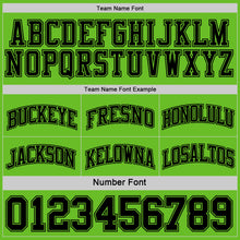 Load image into Gallery viewer, Custom Reversible Black Aurora Green Double Side Sublimation Basketball Suit Jersey
