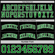 Load image into Gallery viewer, Custom Reversible Black Grass Green-White Double Side Sublimation Basketball Suit Jersey
