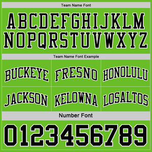 Custom Reversible Black Grass Green-White Double Side Sublimation Basketball Suit Jersey