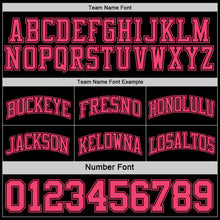 Load image into Gallery viewer, Custom Reversible Black Neon Pink Double Side Sublimation Basketball Suit Jersey

