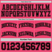 Load image into Gallery viewer, Custom Reversible Black Neon Pink Double Side Sublimation Basketball Suit Jersey
