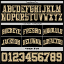 Load image into Gallery viewer, Custom Reversible Black Vegas Gold Double Side Sublimation Basketball Suit Jersey
