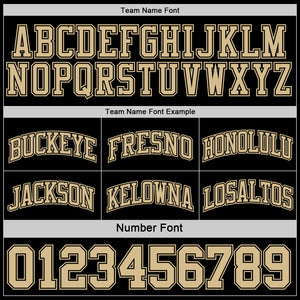 Custom Reversible Black Vegas Gold Double Side Sublimation Basketball Suit Jersey