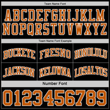 Load image into Gallery viewer, Custom Reversible Black Texas Orange-White Double Side Sublimation Basketball Suit Jersey
