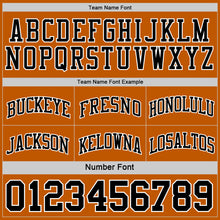 Load image into Gallery viewer, Custom Reversible Black Texas Orange-White Double Side Sublimation Basketball Suit Jersey
