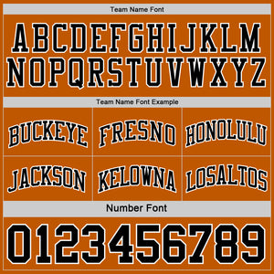 Custom Reversible Black Texas Orange-White Double Side Sublimation Basketball Suit Jersey