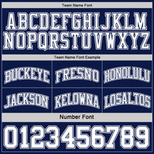 Load image into Gallery viewer, Custom Navy White Reversible Double Side Sublimation Basketball Suit Jersey
