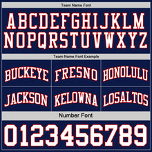 Load image into Gallery viewer, Custom Navy White-Red Reversible Double Side Sublimation Basketball Suit Jersey
