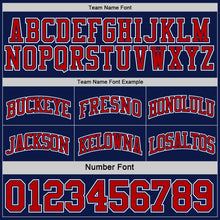 Load image into Gallery viewer, Custom Navy Red-White Reversible Double Side Sublimation Basketball Suit Jersey
