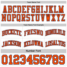 Load image into Gallery viewer, Custom Navy White-Orange Reversible Double Side Sublimation Basketball Suit Jersey
