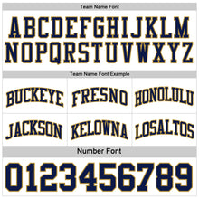 Load image into Gallery viewer, Custom Navy White-Old Gold Reversible Double Side Sublimation Basketball Suit Jersey
