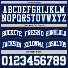 Load image into Gallery viewer, Custom Navy White-Light Blue Reversible Double Side Sublimation Basketball Suit Jersey
