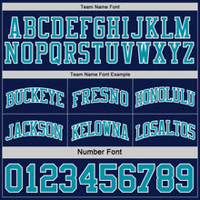 Load image into Gallery viewer, Custom Navy Teal-White Reversible Double Side Sublimation Basketball Suit Jersey
