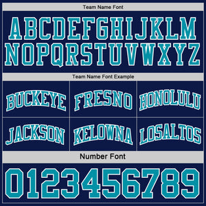 Custom Navy Teal-White Reversible Double Side Sublimation Basketball Suit Jersey