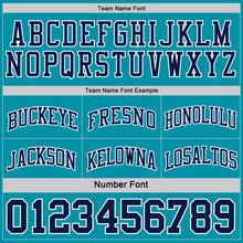 Load image into Gallery viewer, Custom Navy Teal-White Reversible Double Side Sublimation Basketball Suit Jersey
