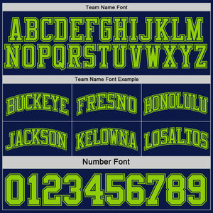 Custom Navy Neon Green Reversible Double Side Sublimation Basketball Suit Jersey