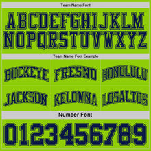 Load image into Gallery viewer, Custom Navy Neon Green Reversible Double Side Sublimation Basketball Suit Jersey
