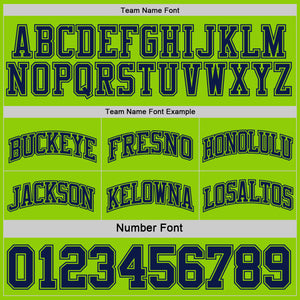 Custom Navy Neon Green Reversible Double Side Sublimation Basketball Suit Jersey