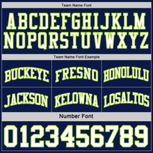 Load image into Gallery viewer, Custom Navy White-Neon Green Reversible Double Side Sublimation Basketball Suit Jersey
