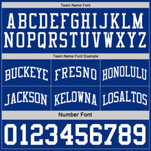 Load image into Gallery viewer, Custom Royal White Reversible Double Side Sublimation Basketball Suit Jersey
