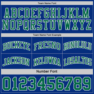 Custom Royal Kelly Green-White Reversible Double Side Sublimation Basketball Suit Jersey