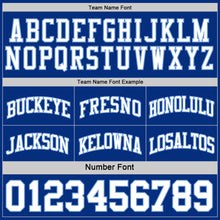 Load image into Gallery viewer, Custom Royal White-Light Blue Reversible Double Side Sublimation Basketball Suit Jersey
