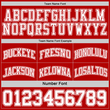 Load image into Gallery viewer, Custom Red White Reversible Double Side Basketball Jersey
