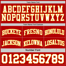 Load image into Gallery viewer, Custom Red White-Gold Reversible Double Side Basketball Jersey
