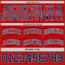 Load image into Gallery viewer, Custom Red Navy-White Reversible Double Side Sublimation Basketball Suit Jersey
