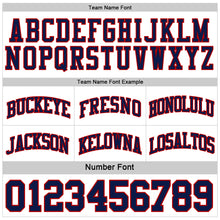 Load image into Gallery viewer, Custom Red Navy-White Reversible Double Side Sublimation Basketball Suit Jersey
