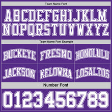Load image into Gallery viewer, Custom Purple White Reversible Double Side Sublimation Basketball Suit Jersey
