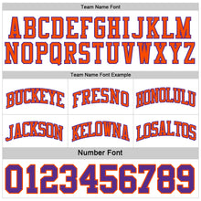 Load image into Gallery viewer, Custom Purple Orange-White Reversible Double Side Sublimation Basketball Suit Jersey
