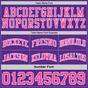Custom Purple Pink-White Reversible Double Side Sublimation Basketball Suit Jersey