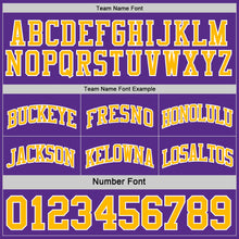 Load image into Gallery viewer, Custom Purple Gold-White Reversible Double Side Sublimation Basketball Suit Jersey
