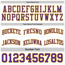 Load image into Gallery viewer, Custom Purple White-Gold Reversible Double Side Sublimation Basketball Suit Jersey
