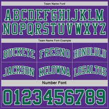 Load image into Gallery viewer, Custom Purple Kelly Green-White Reversible Double Side Sublimation Basketball Suit Jersey
