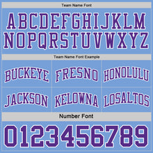 Load image into Gallery viewer, Custom Purple White-Light Blue Reversible Double Side Sublimation Basketball Suit Jersey
