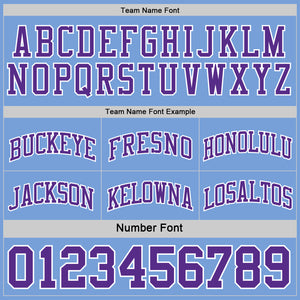 Custom Purple White-Light Blue Reversible Double Side Sublimation Basketball Suit Jersey