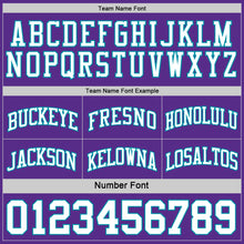 Load image into Gallery viewer, Custom Purple White-Teal Reversible Double Side Sublimation Basketball Suit Jersey
