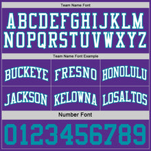 Load image into Gallery viewer, Custom Purple Teal-White Reversible Double Side Sublimation Basketball Suit Jersey
