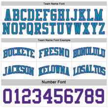 Load image into Gallery viewer, Custom Purple Teal-White Reversible Double Side Sublimation Basketball Suit Jersey
