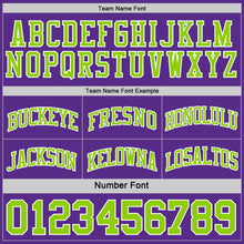 Load image into Gallery viewer, Custom Purple Neon Green-White Reversible Double Side Sublimation Basketball Suit Jersey
