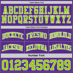 Custom Purple Neon Green-White Reversible Double Side Sublimation Basketball Suit Jersey