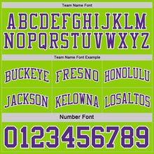 Load image into Gallery viewer, Custom Purple Neon Green-White Reversible Double Side Sublimation Basketball Suit Jersey
