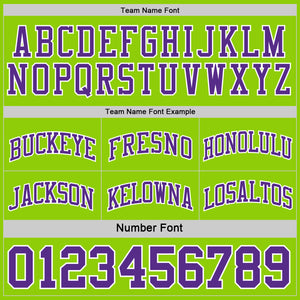 Custom Purple Neon Green-White Reversible Double Side Sublimation Basketball Suit Jersey