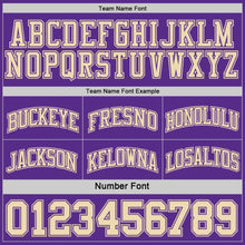 Load image into Gallery viewer, Custom Reversible Purple Cream Double Side Sublimation Basketball Suit Jersey
