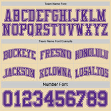 Load image into Gallery viewer, Custom Reversible Purple Cream Double Side Sublimation Basketball Suit Jersey
