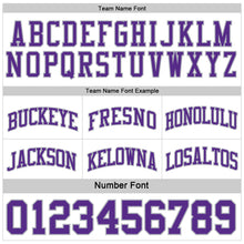 Load image into Gallery viewer, Custom Reversible Purple White-Gray Double Side Sublimation Basketball Suit Jersey
